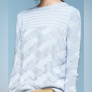 M. Patmos Basket Weave Boatneck Sweater Color Concrete Size X-Small NWT